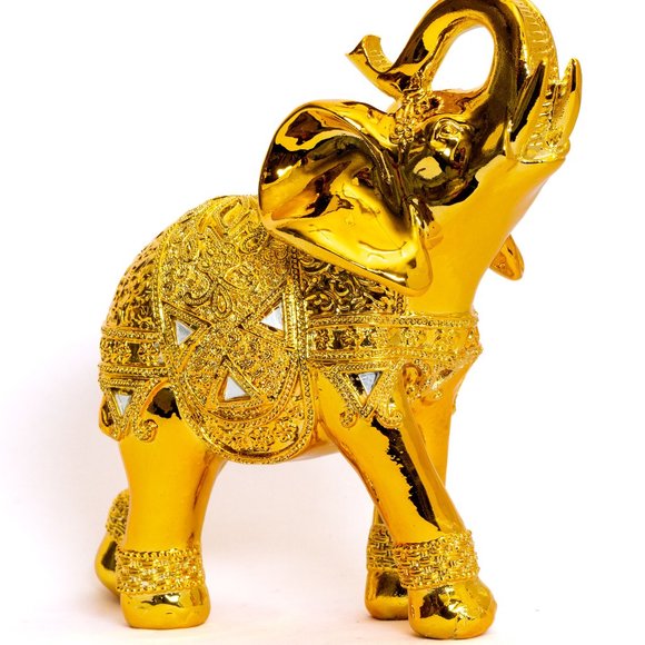 10" Height Elephant Statue Figurine for Home Decor - Picture 1 of 8
